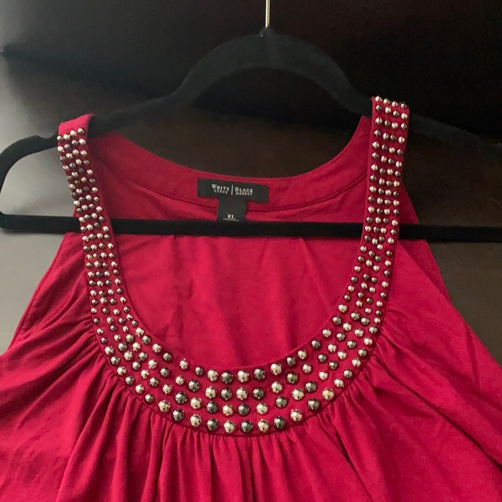 White House Black Market Maroon Tank top